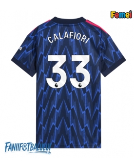 Arsenal Riccardo Calafiori #33 Tricou Fotbal Replică 2025-26 Femei Deplasare